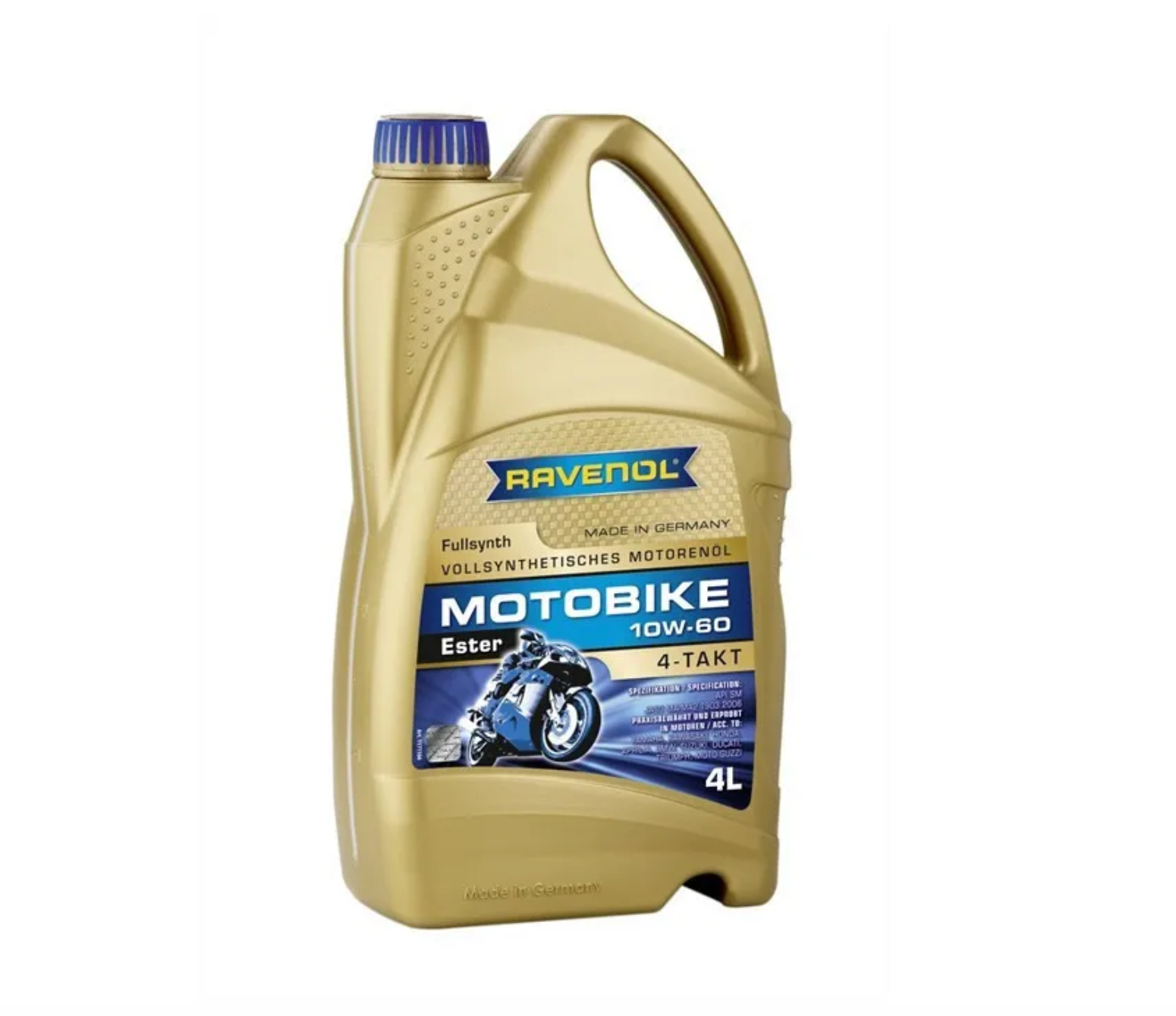 

Моторное масло Ravenol motobike 4-t ester sae 10w60 new 4л