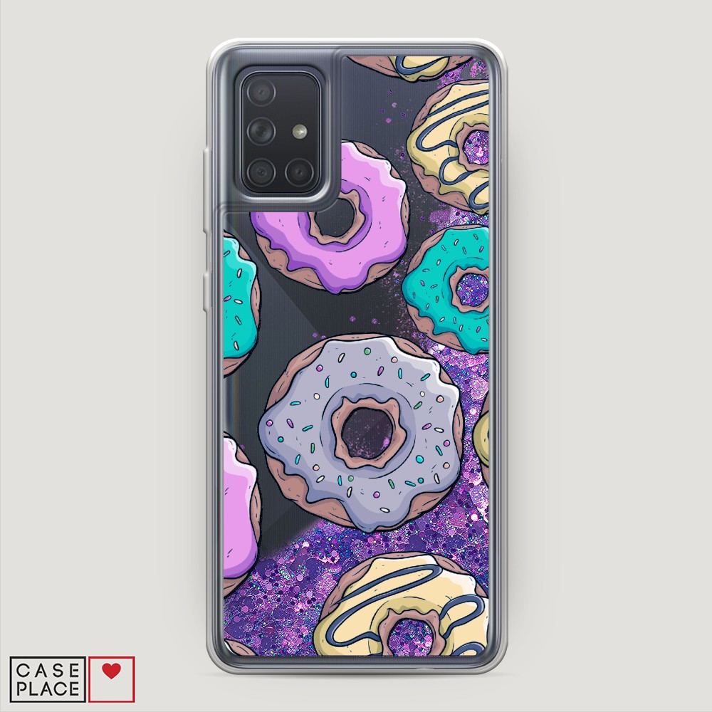 

Чехол Awog на Samsung Galaxy A71 4G "Разноцветные пончики в глазури 2", Разноцветный, 29092-1