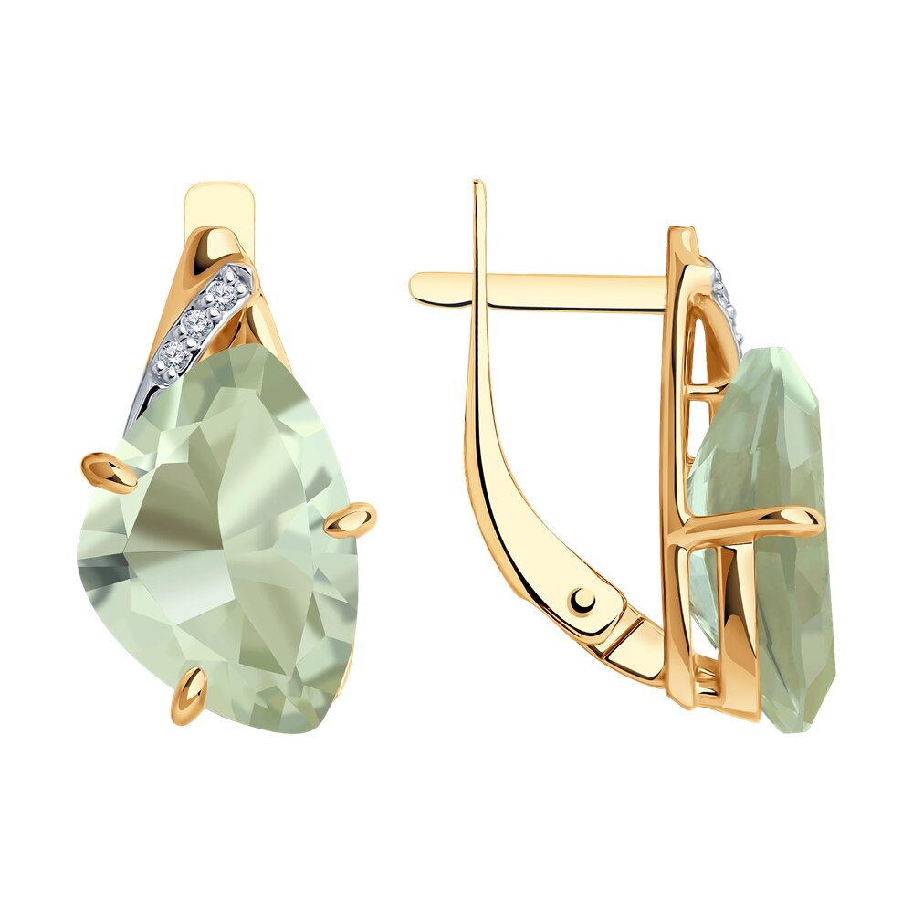 

Серьги из красного золота SOKOLOV Diamonds 72-00130, бриллиант/аметист, 72-00130