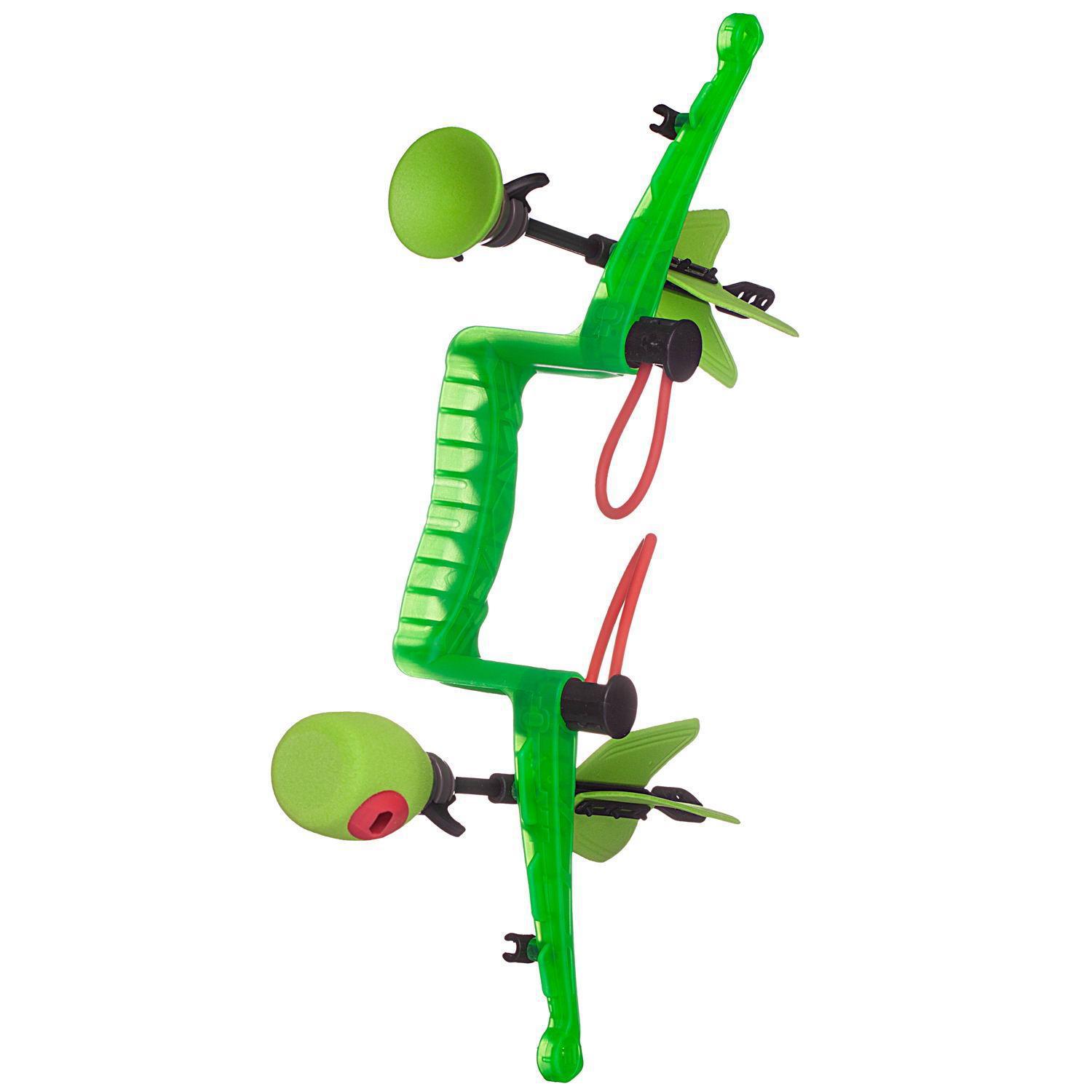 Лук игрушечный игровой Abtoys с 2 стрелами, зеленый арбалет abtoys со стрелами на присосках зеленый s 00056