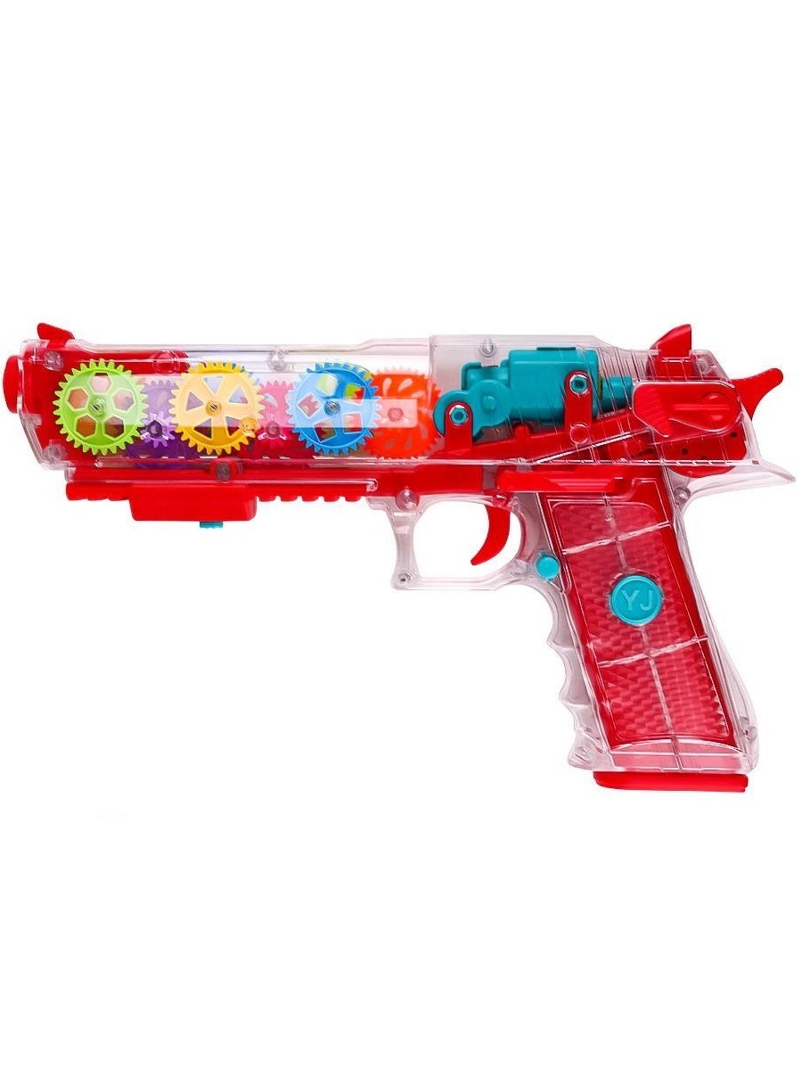 фото Пистолет игрушечный рыжий кот с шестеренками