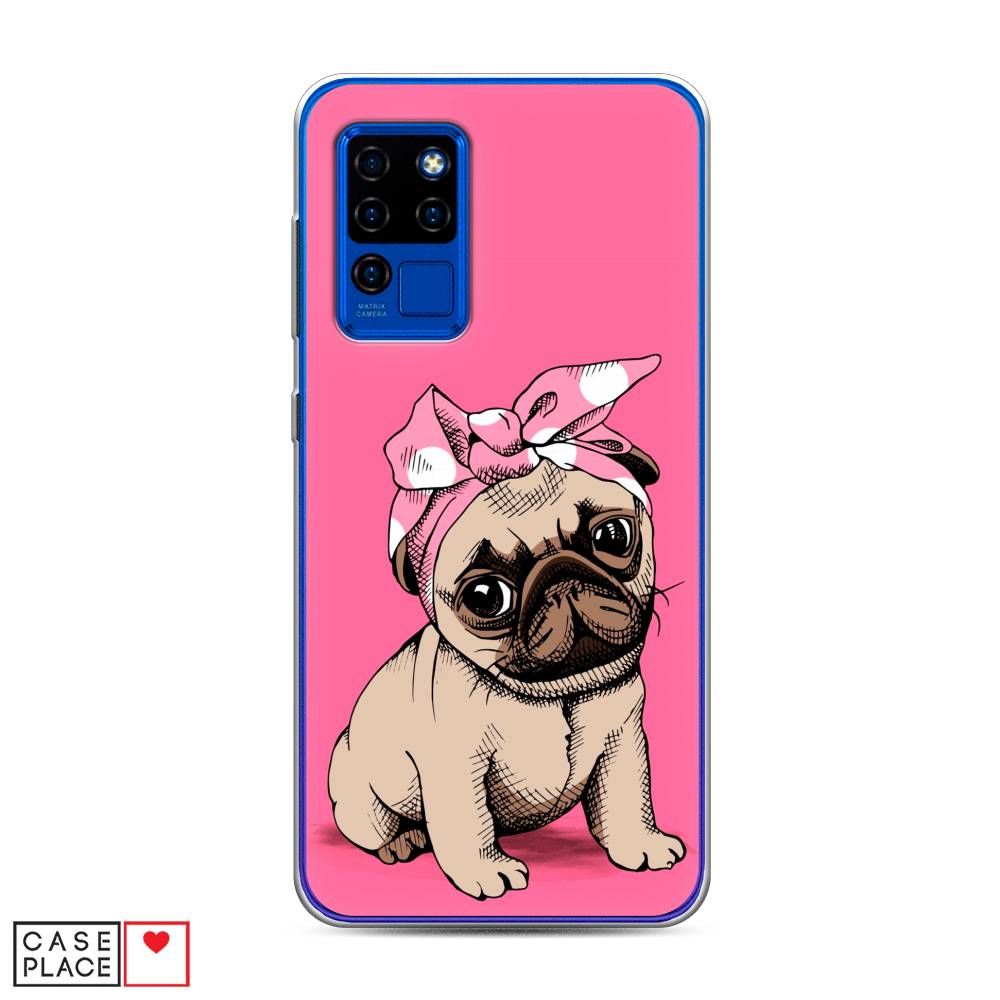 

Чехол Awog на Oukitel C21 / Оукитель C21 "Dog Pin-Up", Розовый;бежевый, 230350-2