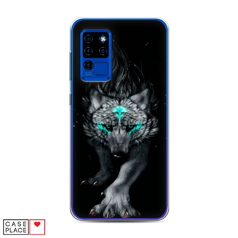 

Чехол Awog на Oukitel C21 / Оукитель C21 "Волшебный волк", Черный;серый, 230350-2