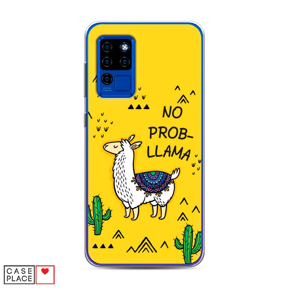 

Чехол Awog на Oukitel C21 / Оукитель C21 "No probLLama", Желтый;черный;синий, 230350-2