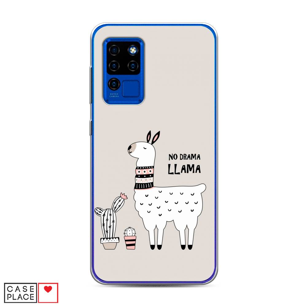 

Чехол Awog на Oukitel C21 / Оукитель C21 "No drama LLama", Бежевый;серый;белый, 230350-2