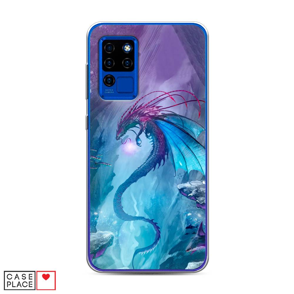 

Чехол Awog на Oukitel C21 / Оукитель C21 "Водный дракон", Голубой;фиолетовый;синий, 230350-2