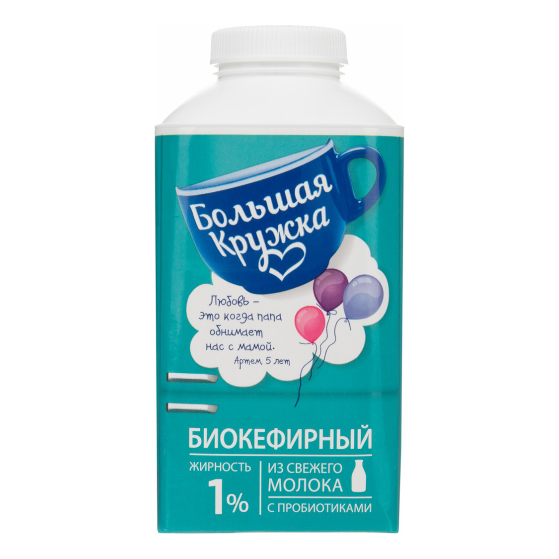 

Биокефирный продукт Большая Кружка с пробиотиками 1% БЗМЖ 500 мл