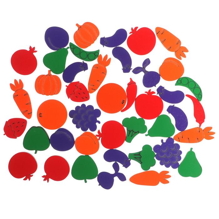 Raduga kids Цветные детали для Сундучка Фрукты-Овощи № 1 raduga kids лото деревянное фрукты овощи rk1197