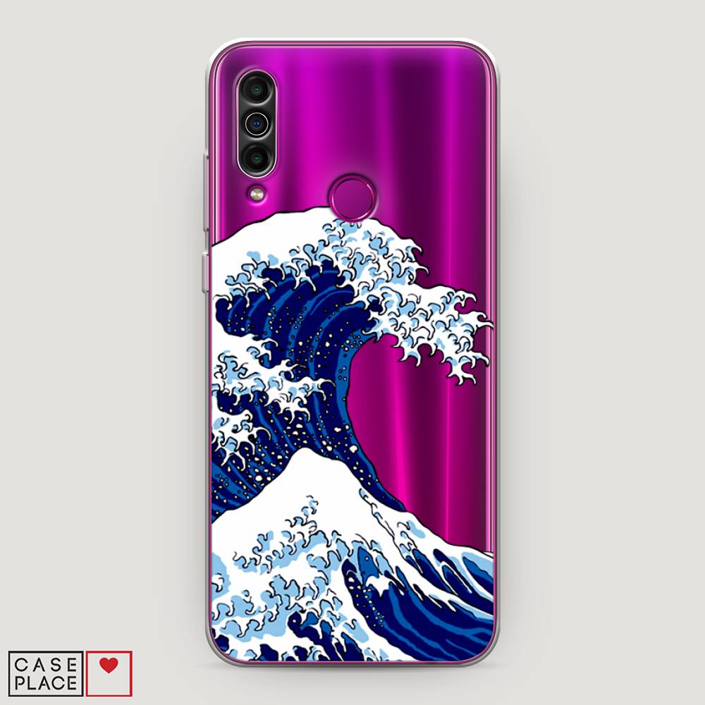

Чехол Awog на Meizu M10 "Волна в Канагаве", Синий;белый, 73850-4
