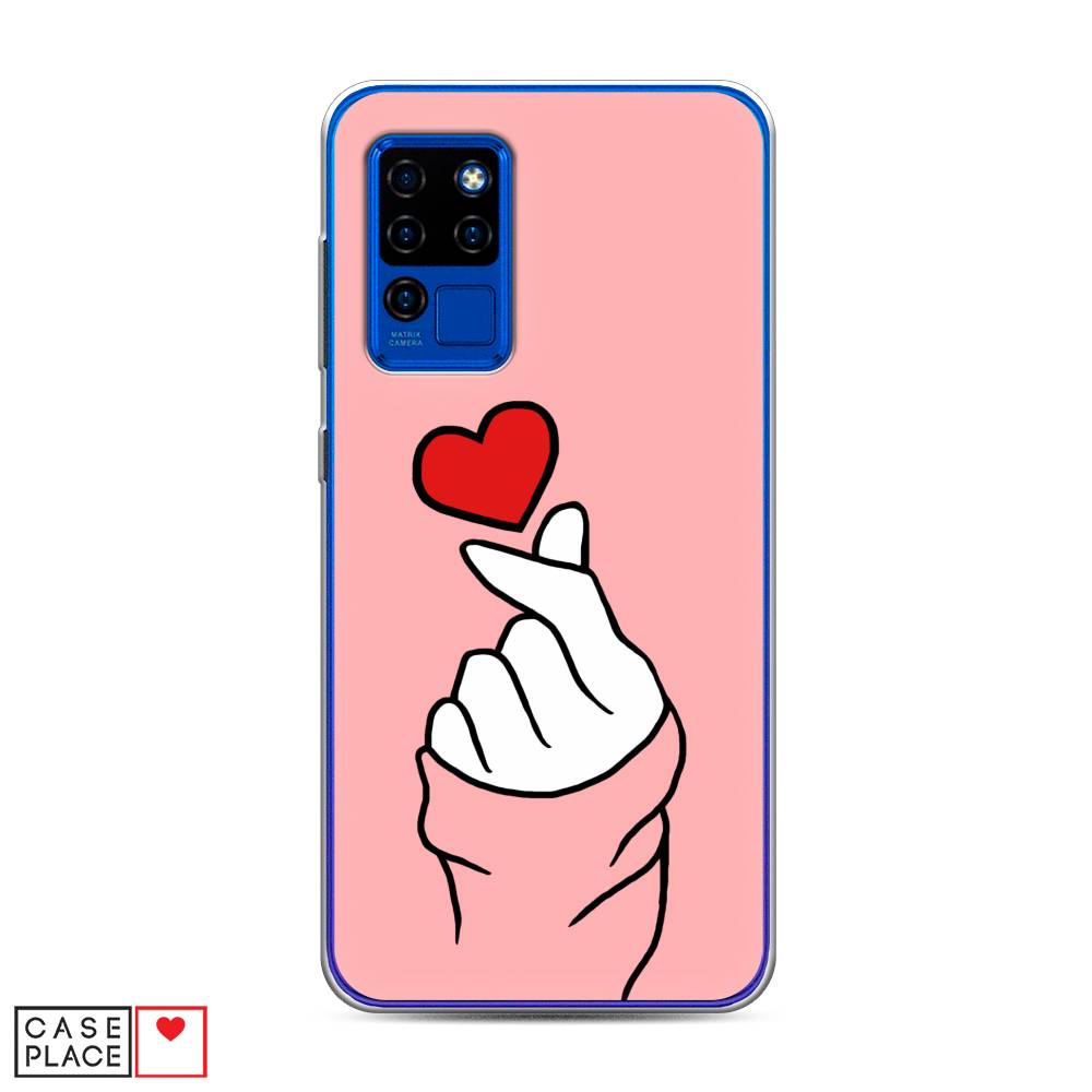 

Чехол Awog на Oukitel C21 / Оукитель C21 "Милое сердечко", Белый;красный;черный, 230350-7