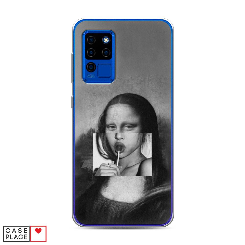 

Чехол Awog на Oukitel C21 / Оукитель C21 "Mona Lisa sucking lollipop", Серый, 230350-9