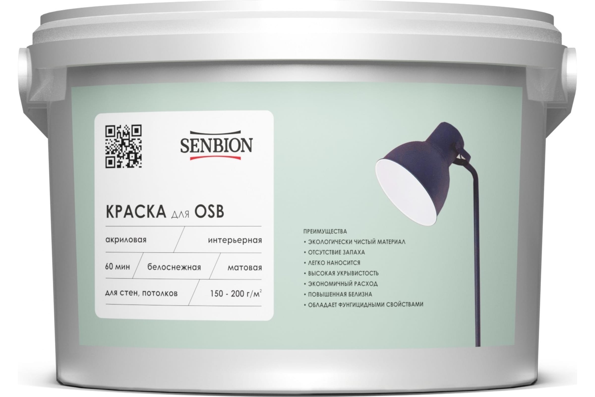 фото Senbion краска акриловая интерьерная для osb, 5л s-кр-15230/5