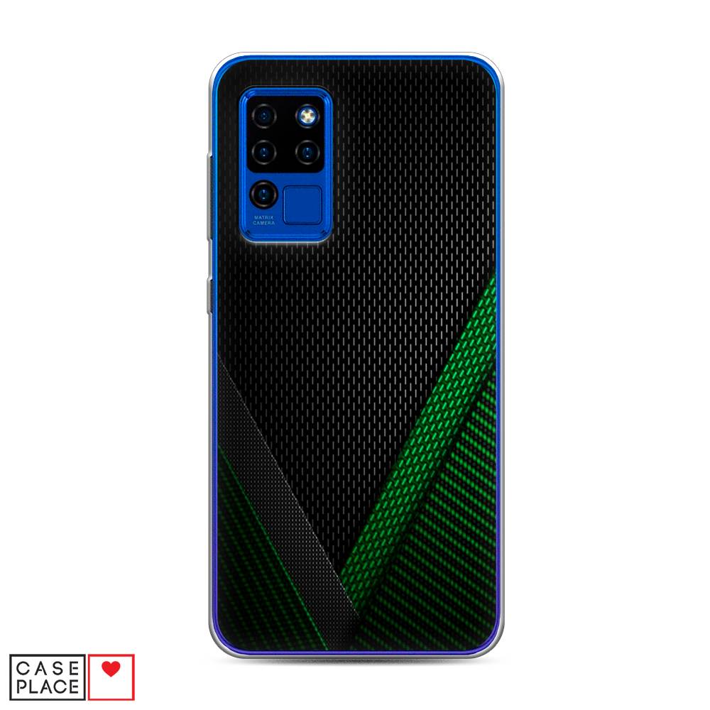 

Чехол Awog на Oukitel C21 / Оукитель C21 "Зеленый карбон", Черный;зеленый, 230350-3