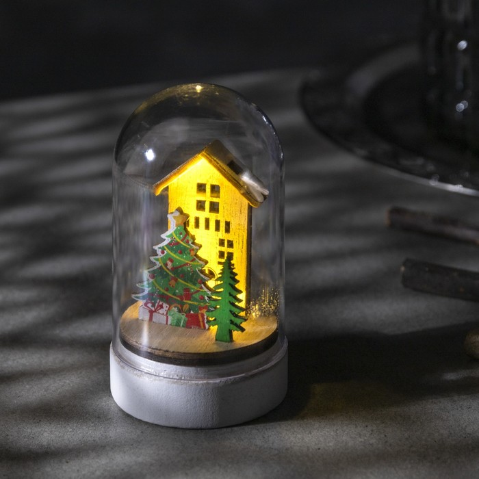 

Световая фигура Luazon Lighting Дом и елка Р00011586 белый теплый, Дом и елка