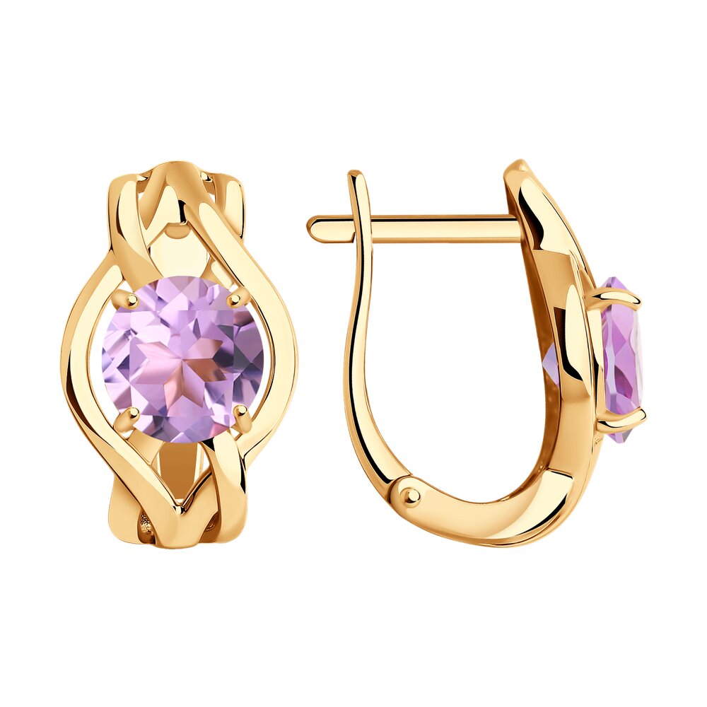 

Серьги из красного золота SOKOLOV 728564, аметист, 728564