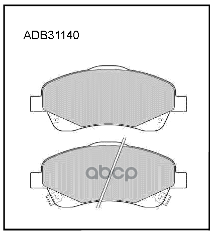 

Колодки передние TOYOTA Avensis II/Corolla Verso 04-09 ADB 31140