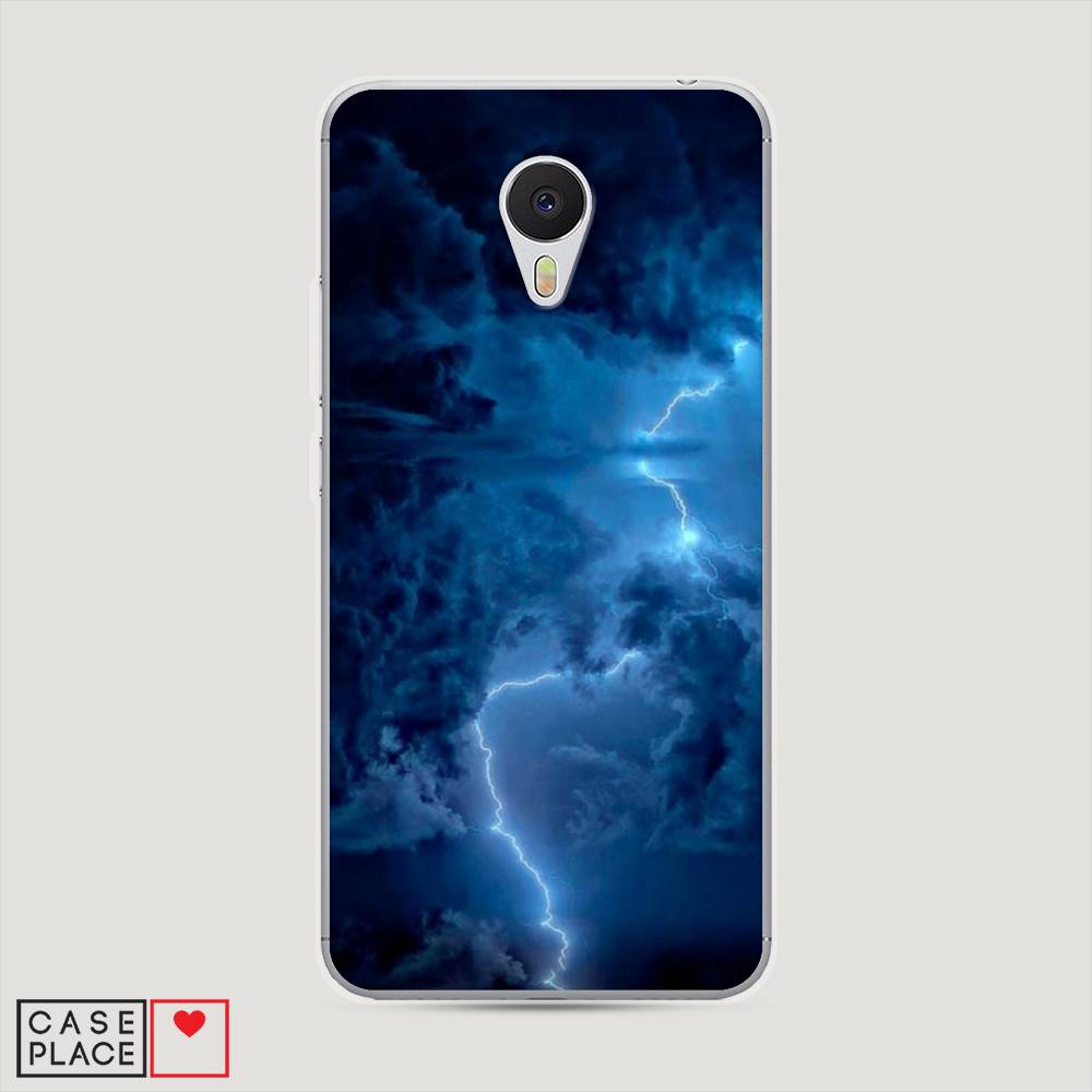 

Чехол Awog на Meizu M3 "Молния", Синий, 70350-4