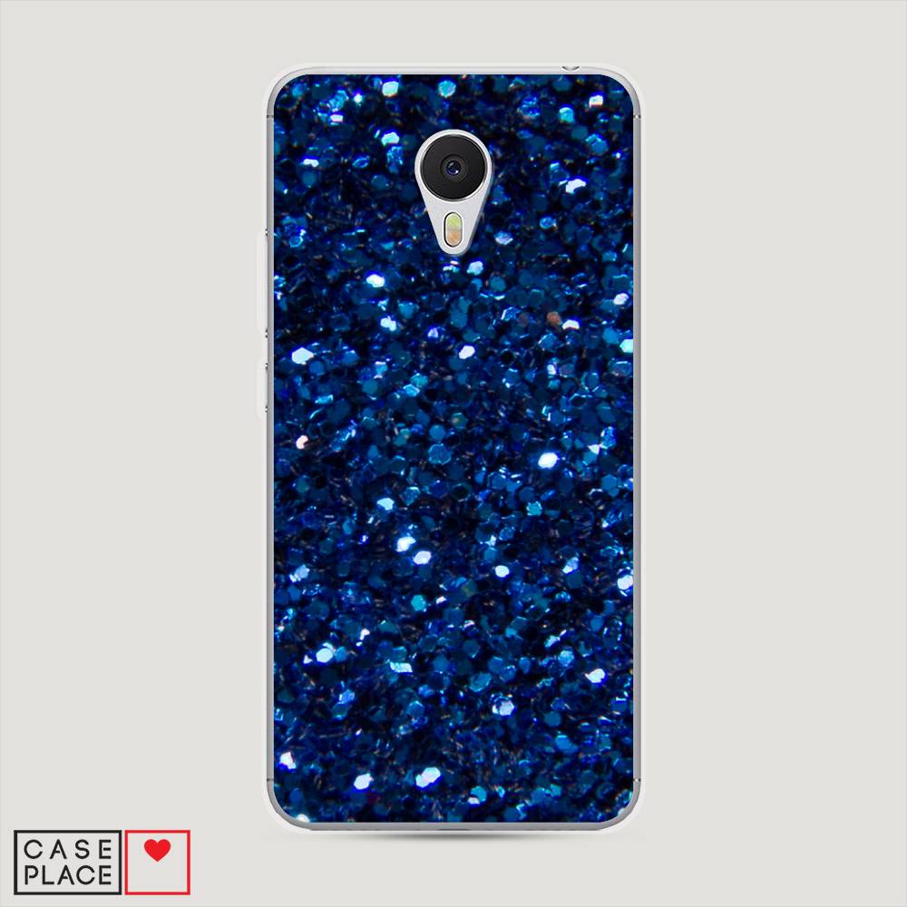 

Чехол Awog "Синие блестки рисунок" для Meizu M3