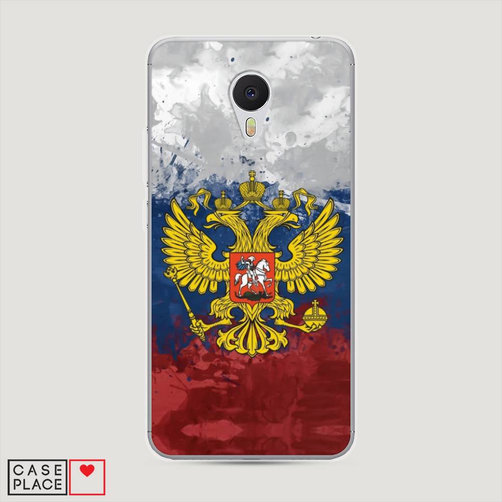 

Чехол Awog на Meizu M3 "РФ", Белый;синий;красный, 70350-5