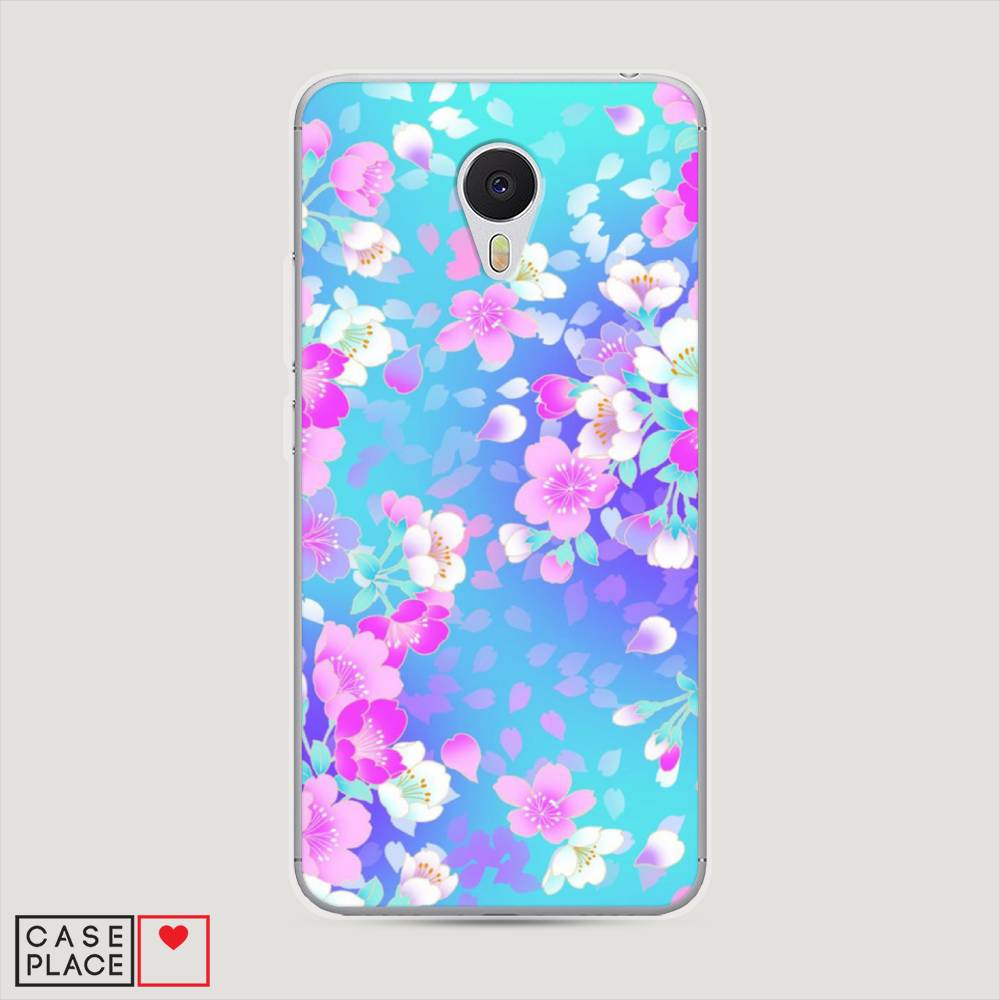 фото Чехол awog "яблоневые цветы" для meizu m3