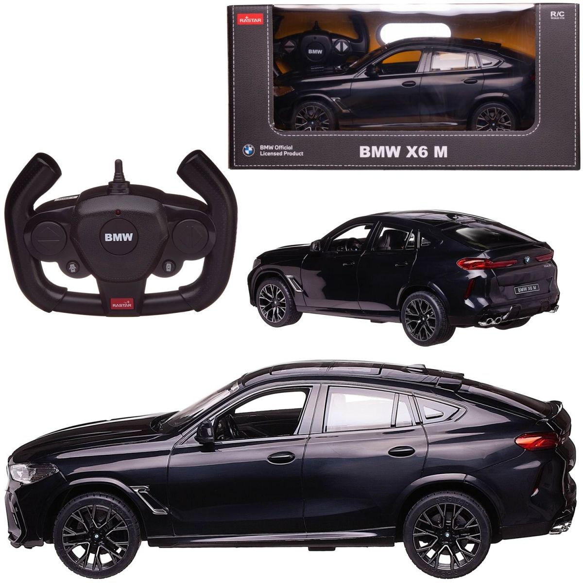

Машина р/у BMW X6 M, 1:14 , 2,4G, свет фар и салона, цвет черный