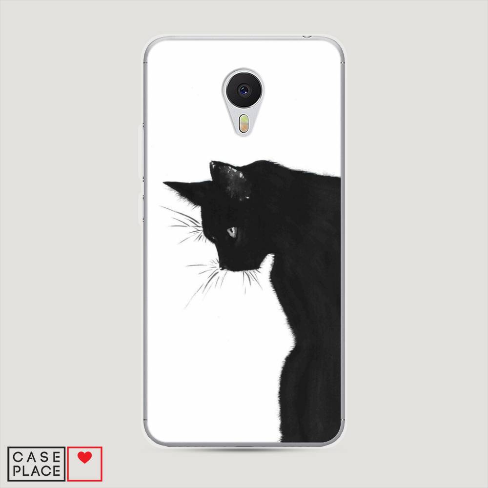 

Чехол Awog на Meizu M3 "Black cat", Черный;белый, 70350-1