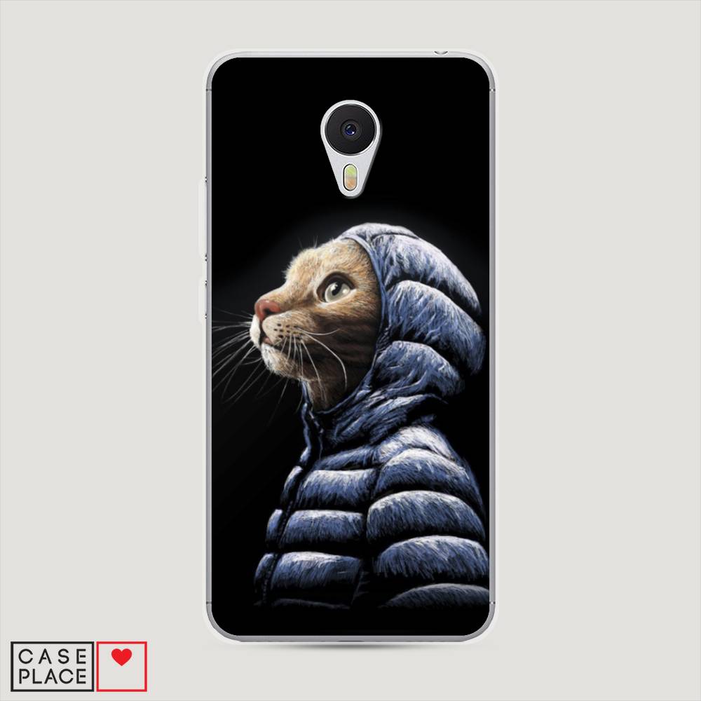

Чехол Awog на Meizu M3 "Кот в капюшоне", Черный;бежевый;синий, 70350-2