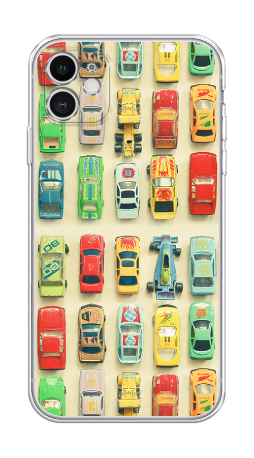 

Чехол Homey на Apple iPhone 11 "Машинки", Бежевый;красный;желтый, 12150-1