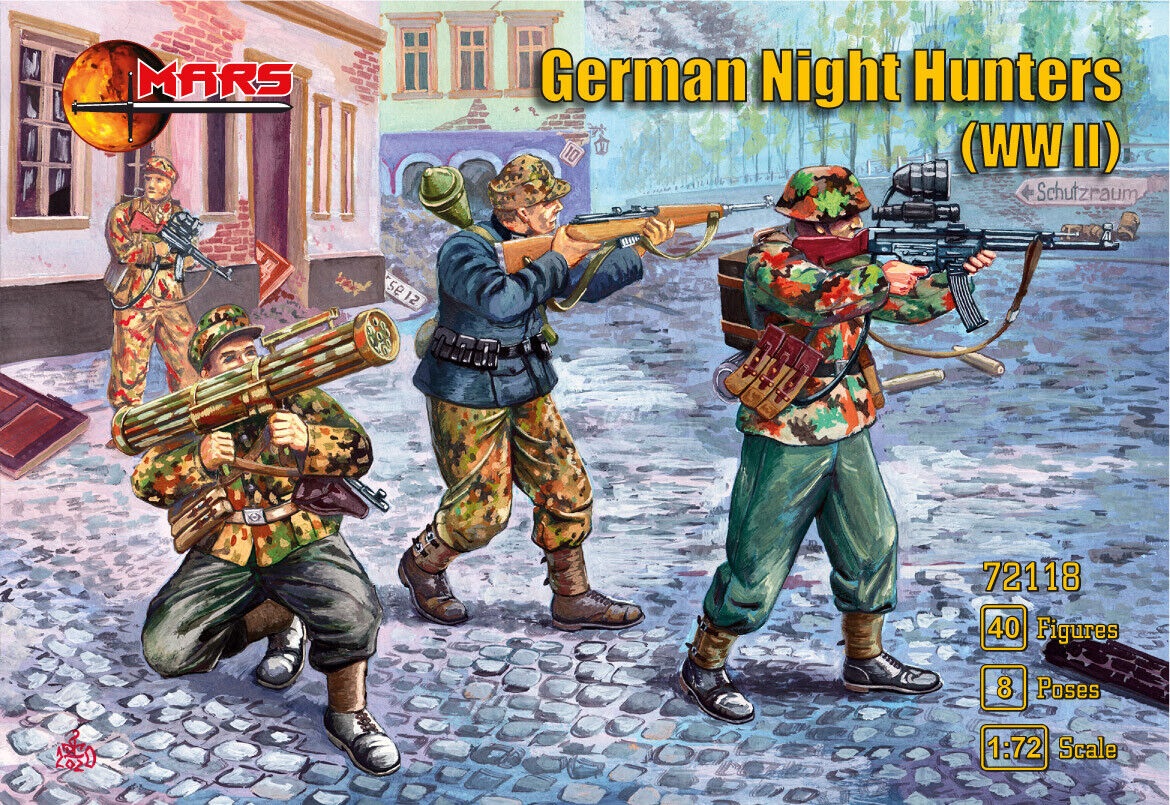 

72118MR Набор фигур WWII German Night Hunters 1/72 Mars, 1/72