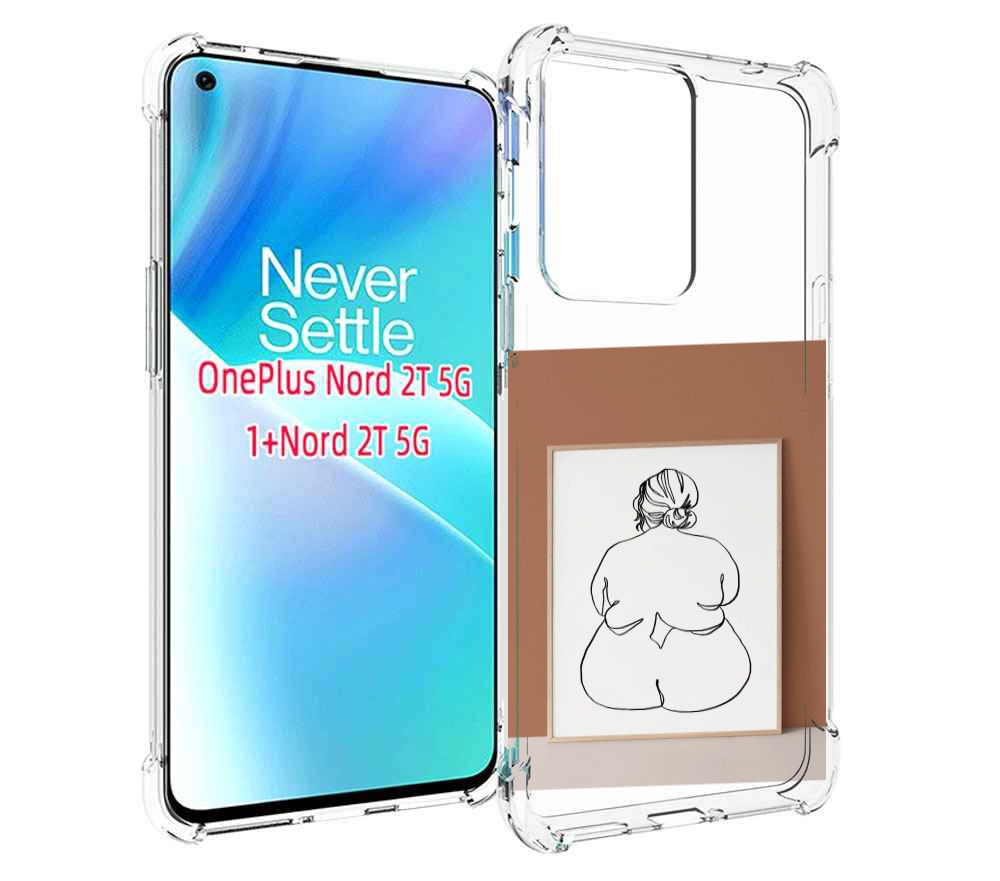 

Чехол MyPads Body Positive Female Figure Line Art женский для OnePlus Nord 2T, Прозрачный, Tocco