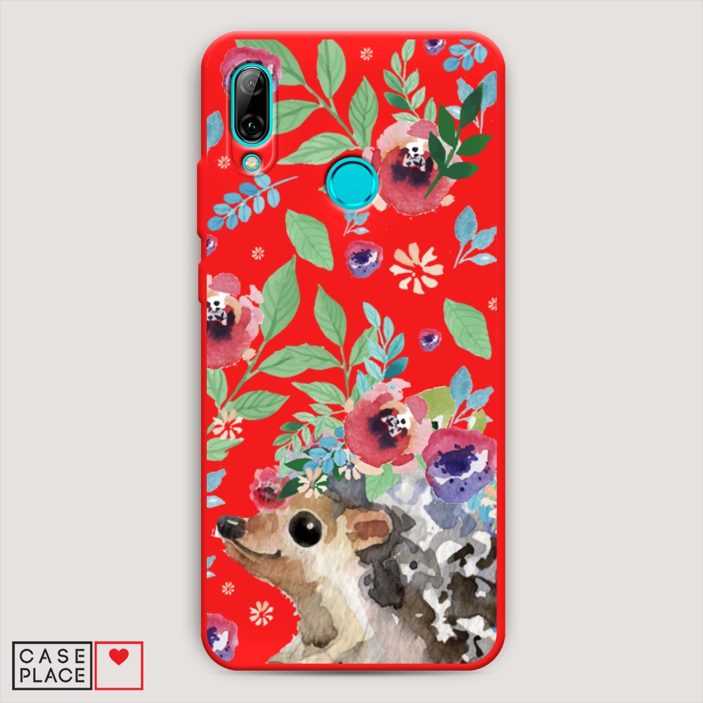 

Чехол Awog на Huawei P Smart 2019 "Ежик в цветах акварель", Разноцветный, 67253-1