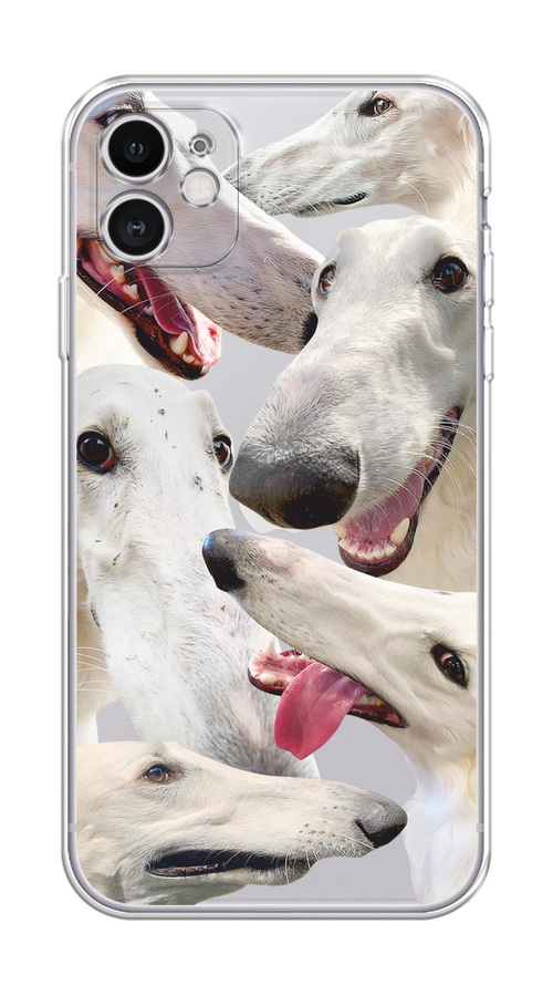 

Чехол Homey на Apple iPhone 11 "Собака с длинным носом", Белый;бежевый;розовый, 12150-1