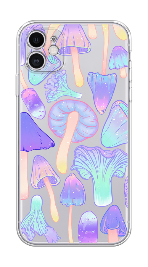 

Чехол Homey на Apple iPhone 11 "Пастельные грибы", Фиолетовый;голубой, 12150-1