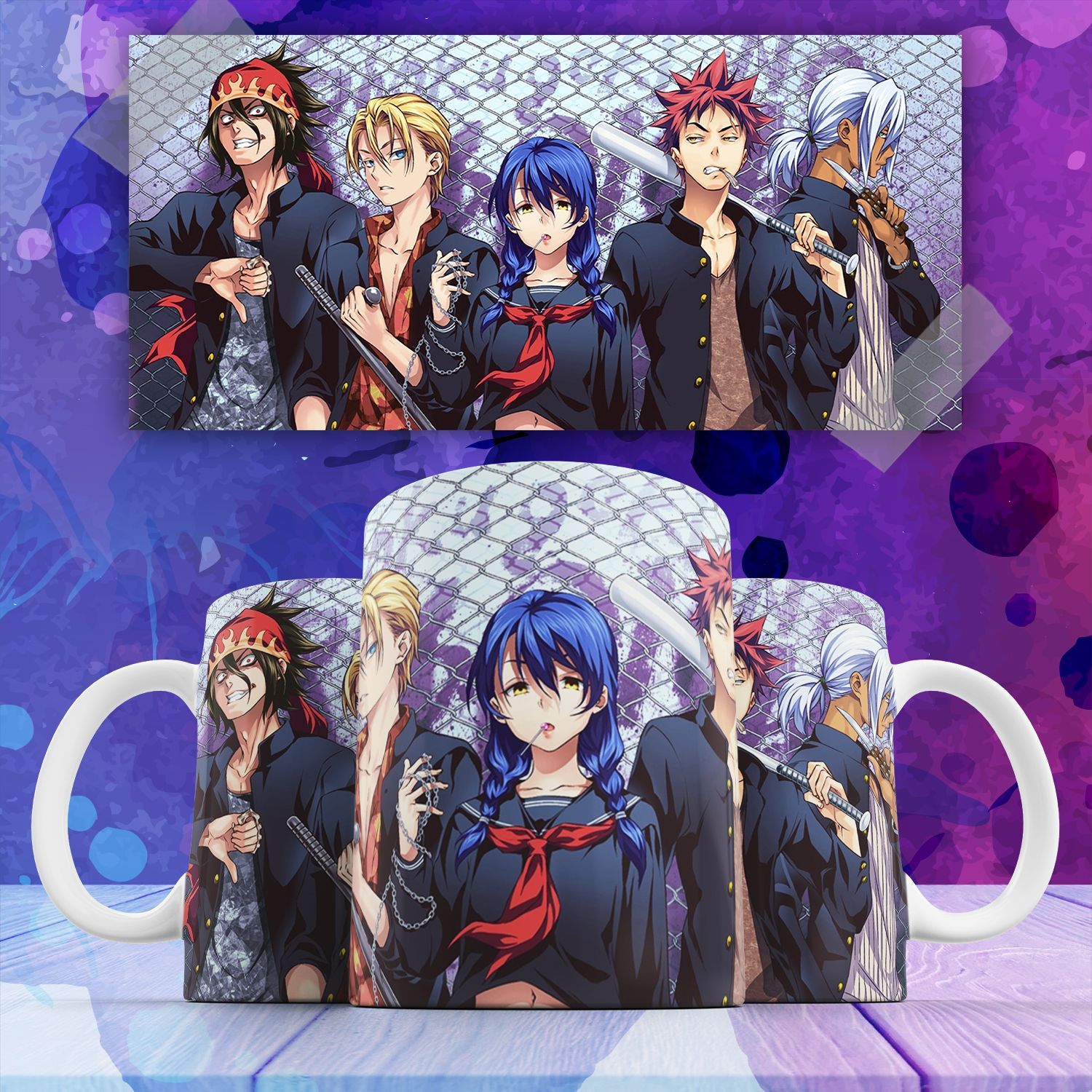 

Кружка аниме Повар-боец Сома Shokugeki no Souma 330 мл