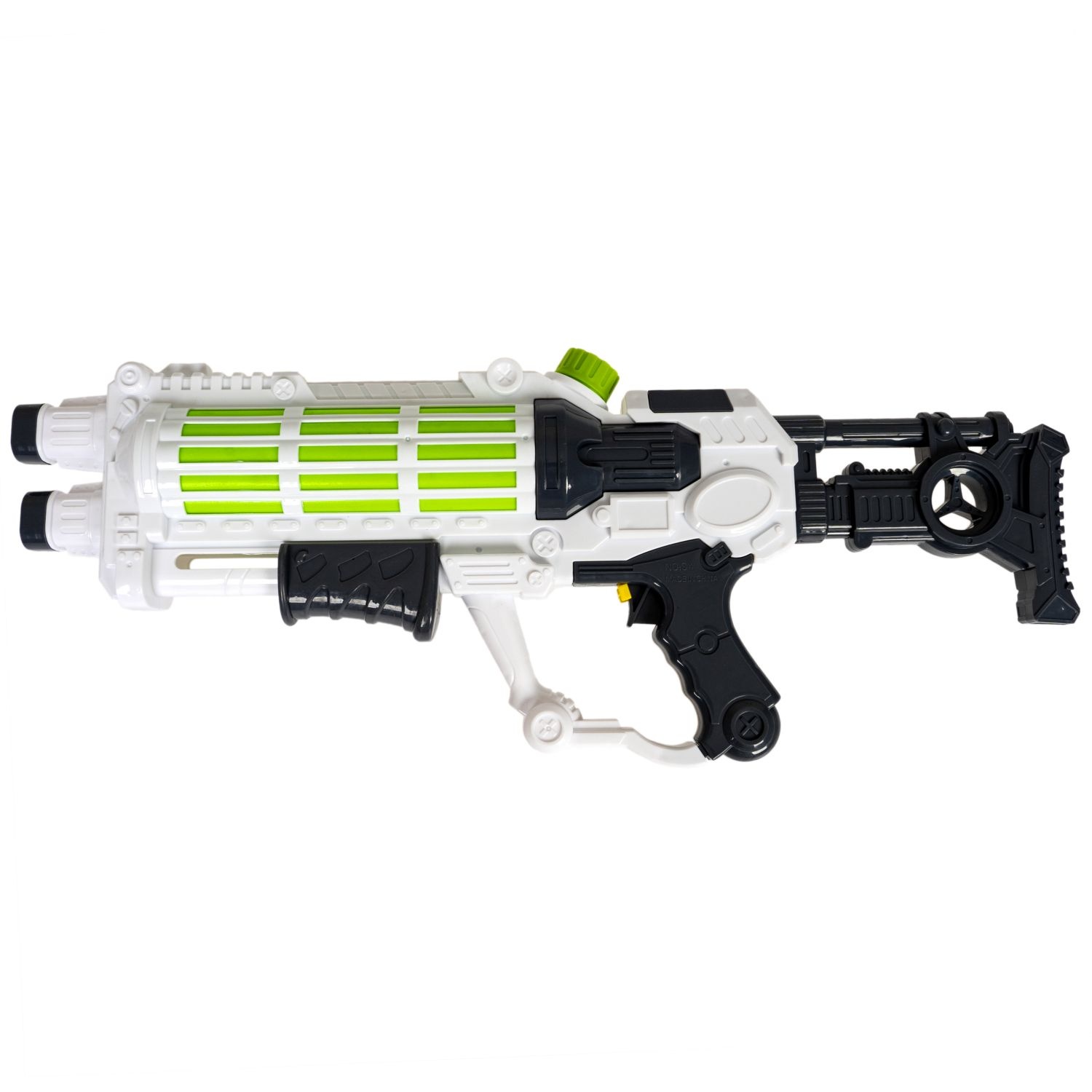 Водный пистолет игрушка с помпой Bondibon Наше Лето 60х24 см, бело-черный, 156189