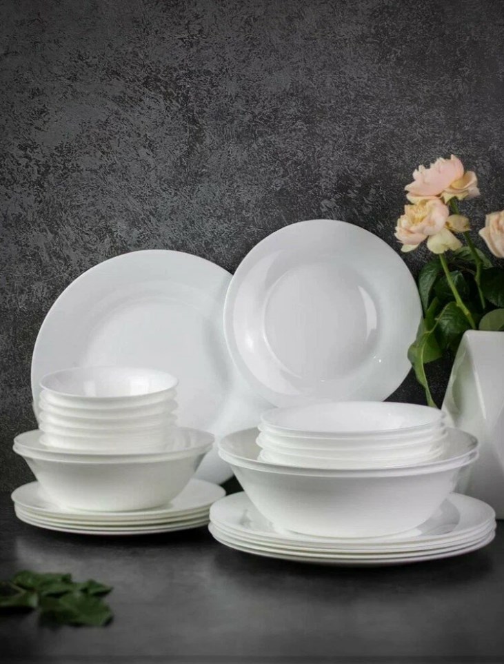 

Столовый сервиз Olaff на 6 персон тарелки 197-21008white25-FS, Белый