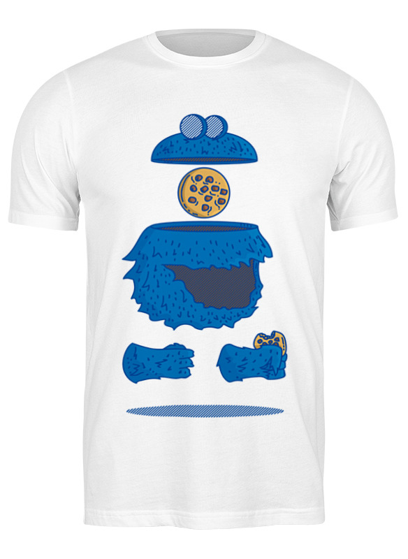 

Футболка мужская Printio Печеньковое чудовище белая 3XL, Белый, Печеньковое чудовище