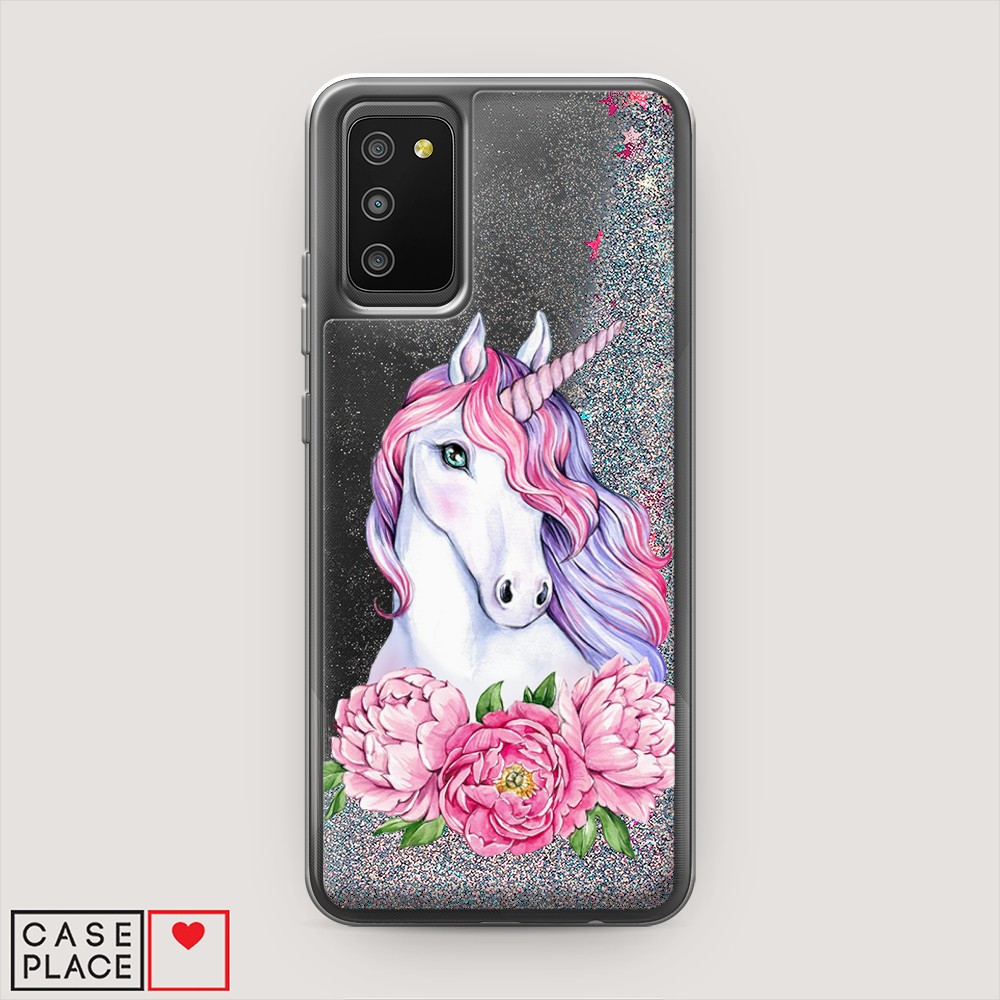 

Чехол Awog на Samsung Galaxy A02s / Самсунг A02s "Единорог с пионами", Разноцветный, 2102391-1