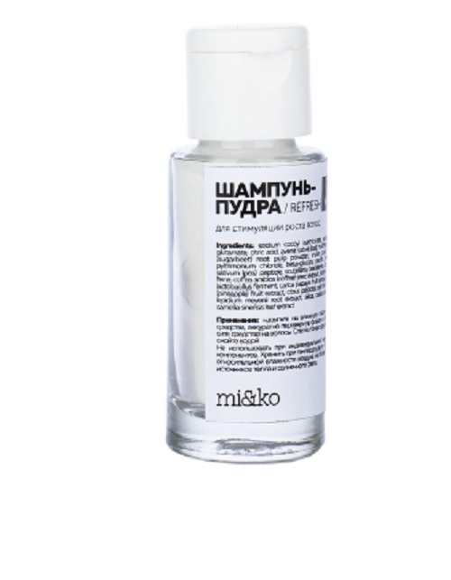 Шампунь-пудра Mi&Ko Refresh для активирования роста волос Zero Waste, 30 мл