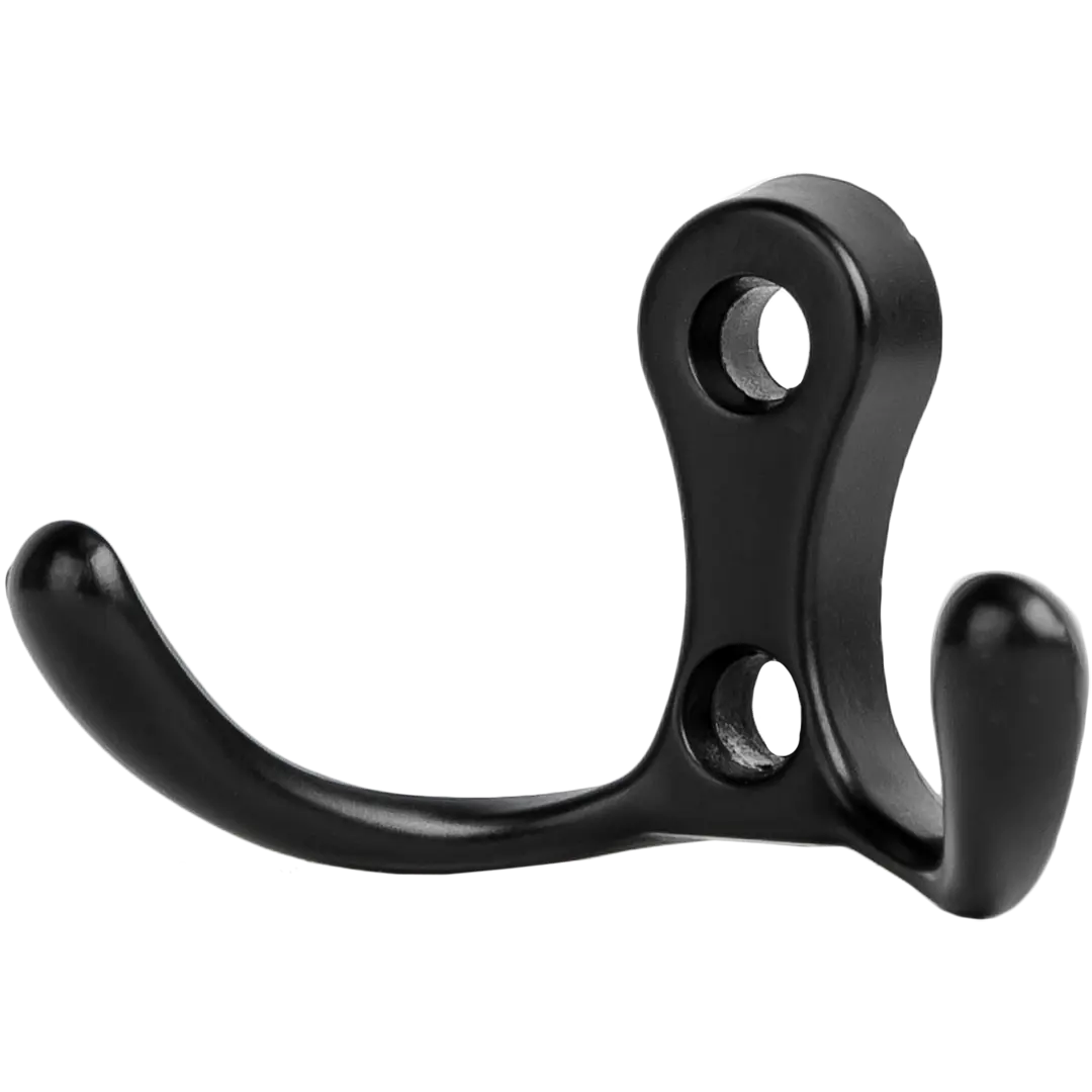 

Крючок-вешалка Kerron KR0010, 55x30 мм, цвет чёрный, Черный