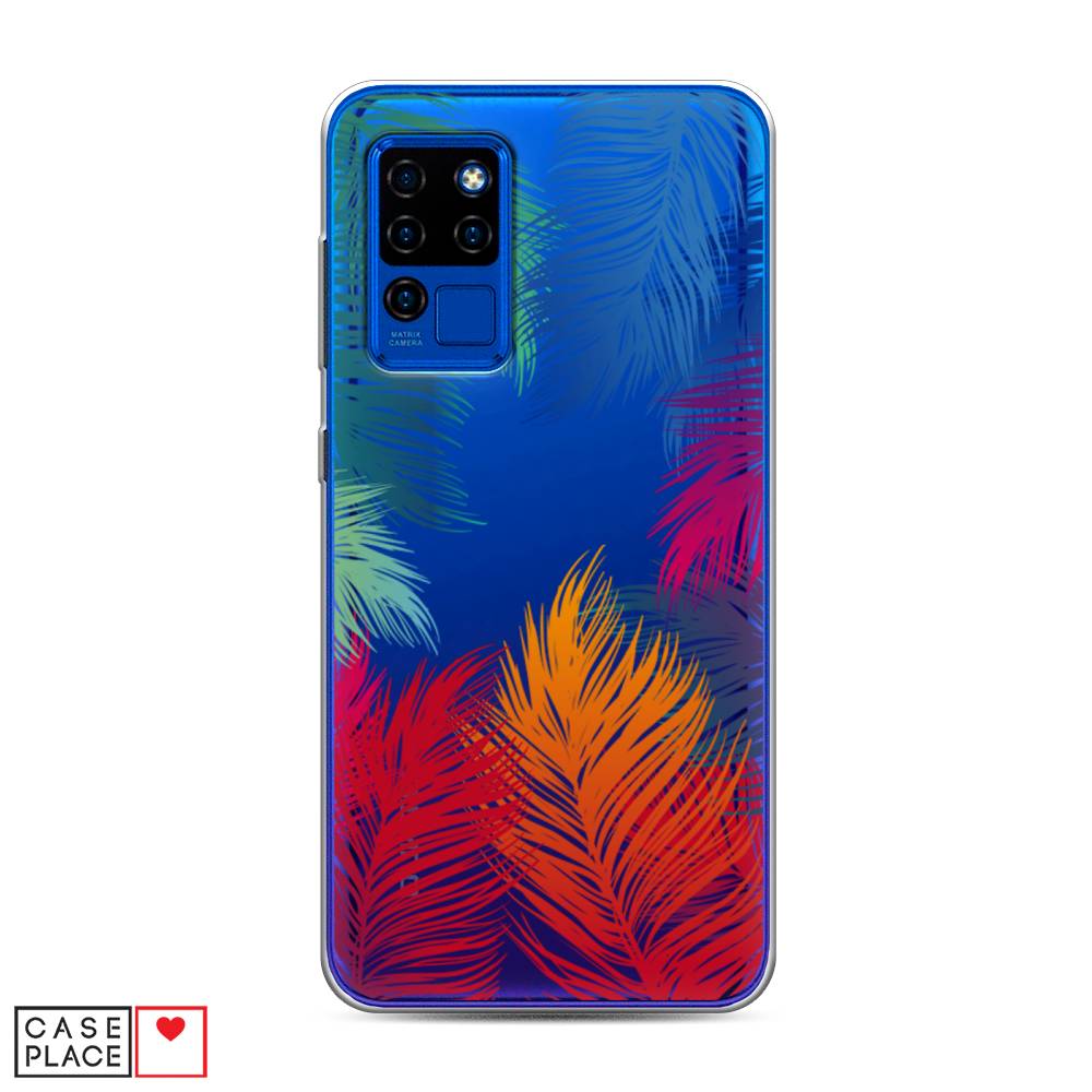 

Чехол Awog на Oukitel C21 / Оукитель C21 "Рамка из перьев", Красный, 230350-4
