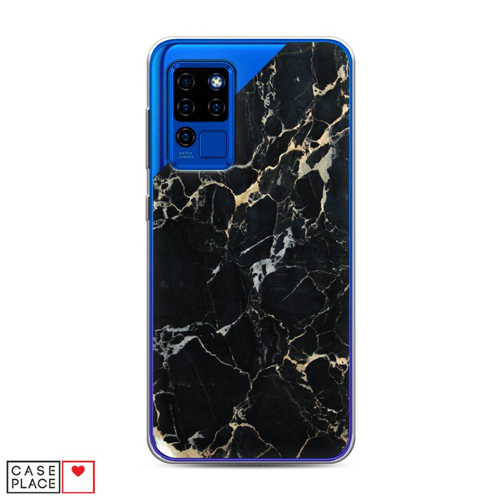 

Чехол Awog на Oukitel C21 / Оукитель C21 "Черный мрамор уголок", Черный;золотистый, 230350-3