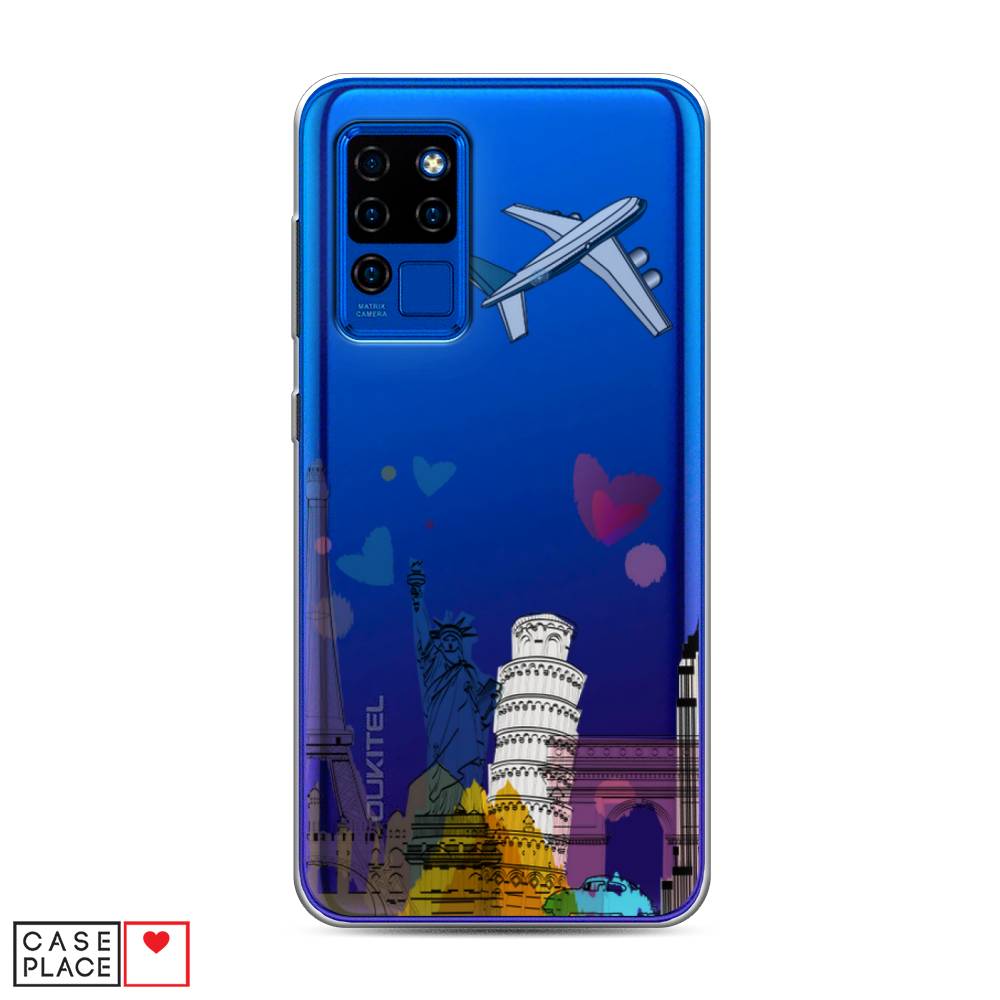 

Чехол Awog на Oukitel C21 / Оукитель C21 "Самолет путешествий", Желтый, 230350-10