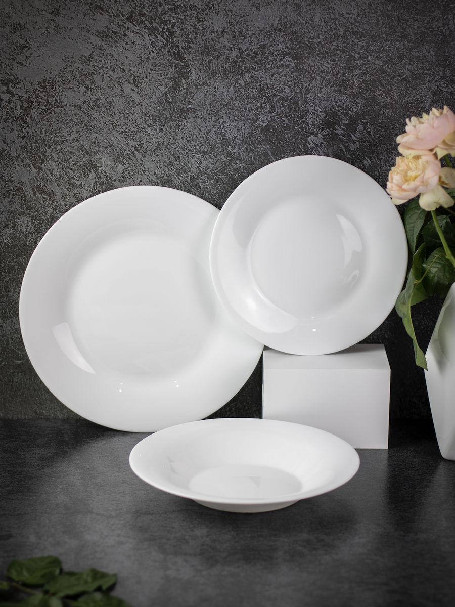 

Столовый сервиз Olaff на 2 персоны тарелки 197-21008white6-FS, Белый