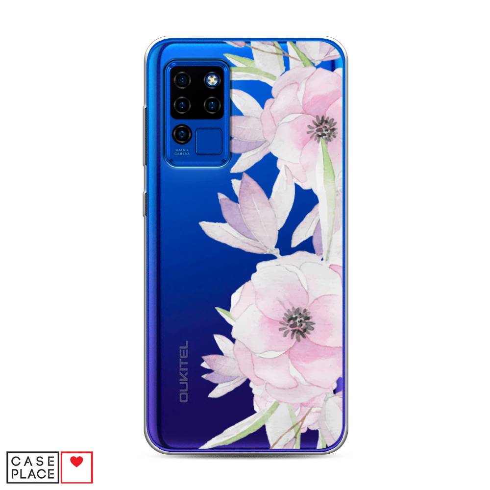 

Чехол Awog на Oukitel C21 / Оукитель C21 "Нежные анемоны", Розовый;черный;фиолетовый, 230350-8