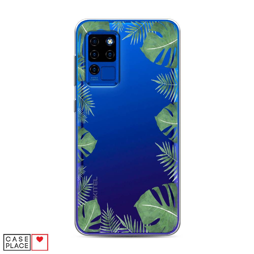 

Чехол Awog на Oukitel C21 / Оукитель C21 "Листья папоротника рамка", Зеленый, 230350-8