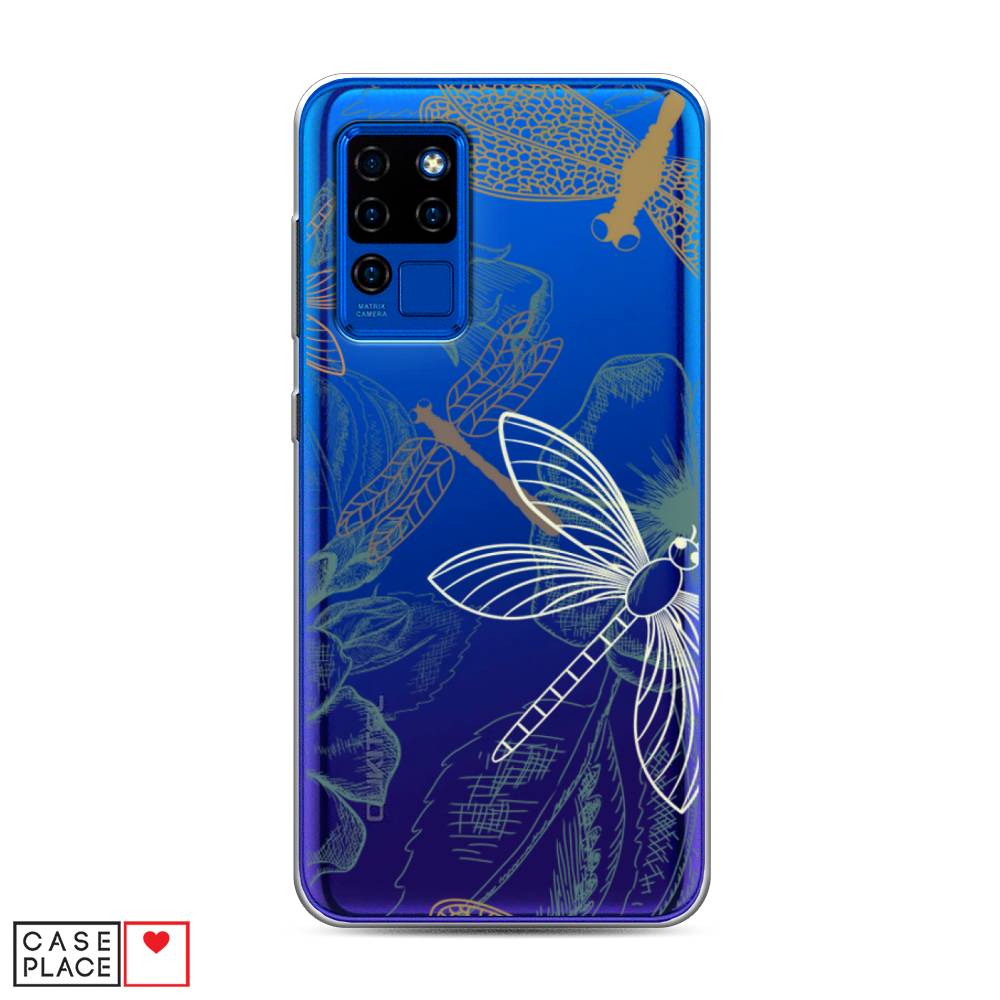 

Чехол Awog на Oukitel C21 / Оукитель C21 "Тени стрекоз", Коричневый;зеленый;белый, 230350-8
