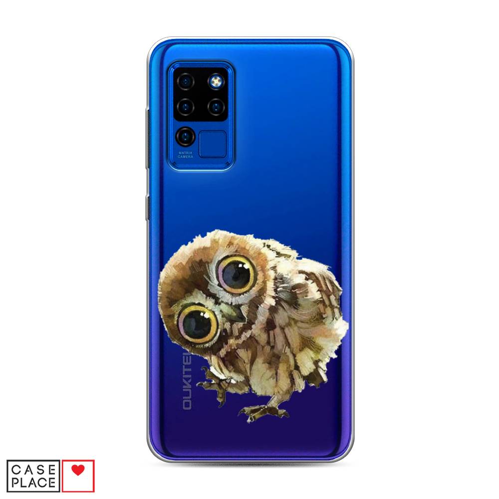 

Чехол Awog на Oukitel C21 / Оукитель C21 "Любопытный совенок", Коричневый;белый;прозрачный, 230350-1