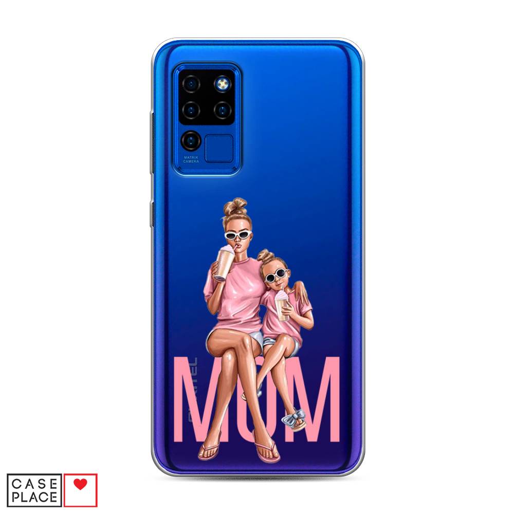 

Чехол Awog на Oukitel C21 / Оукитель C21 "Lovely mom", Синий;бежевый;розовый, 230350-7