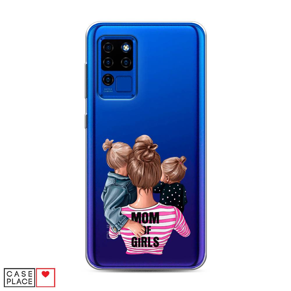 

Чехол Awog на Oukitel C21 / Оукитель C21 "Mom of Girls", Синий;розовый;черный, 230350-6
